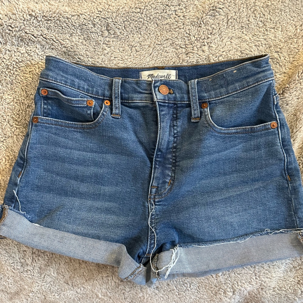 Madewell high rise denim shorts